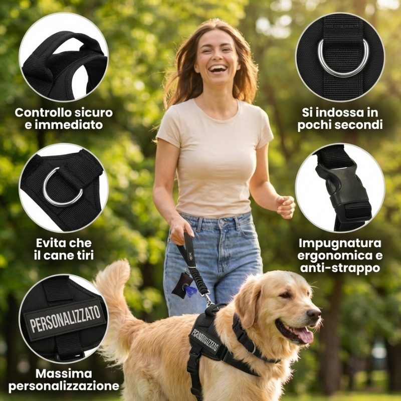 Pettorina Veltrio™ – Stop agli Strattoni, Controllo Totale